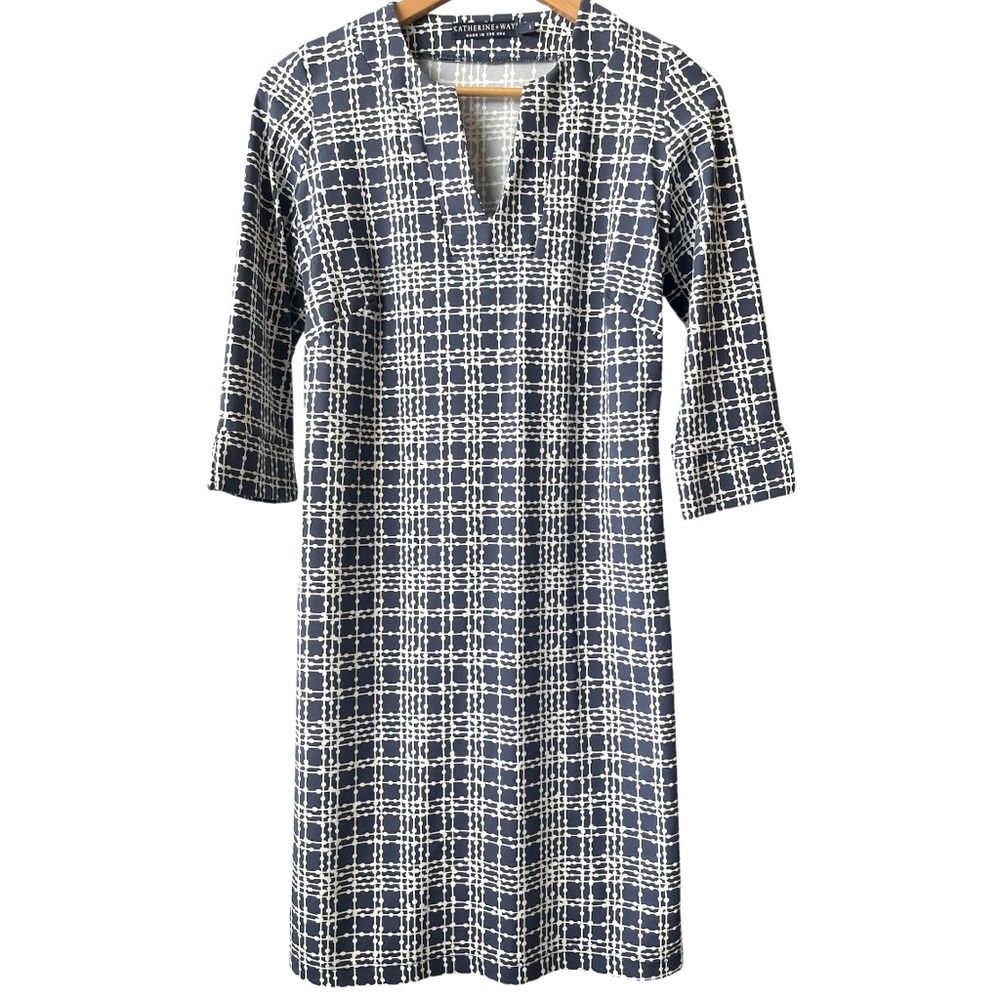 KATHERINE WAY MADE/USA BLUE/WHITE DRESS